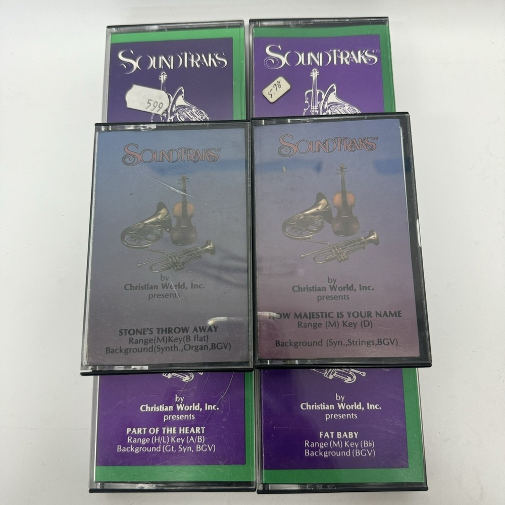 Soundtraks Christian Music By Christian World Inc 6 Cassette Tapes Lot Used Tape